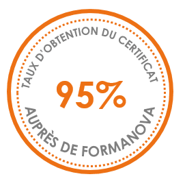 Taux d'obtention du certificat 95%